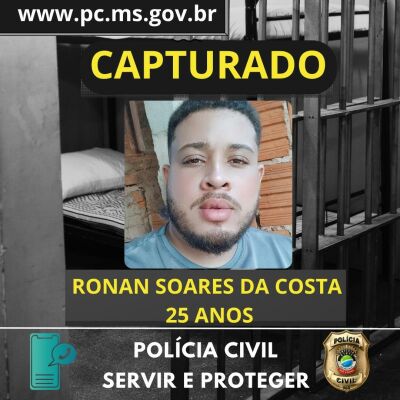 Imagem da notícia Após divulgação de cartaz, foragido por violência doméstica se apresenta e é preso em Paranaíba